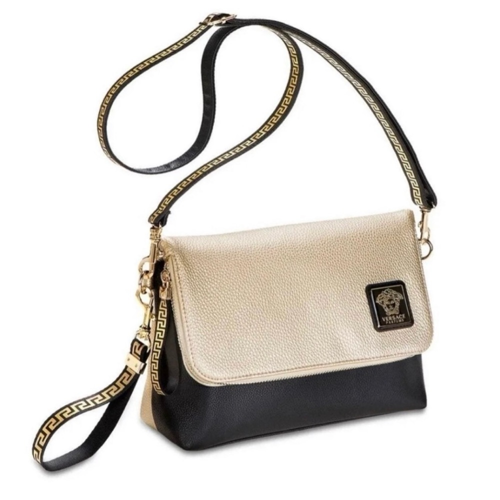 Limited edition Versace Parfums gold/black crossbody/clutch/wristlet